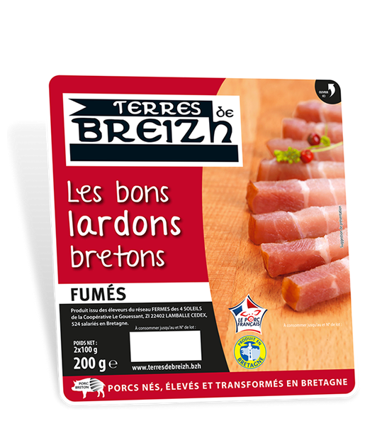 Boîte de Lardons bretons fumés Terres de Breizh