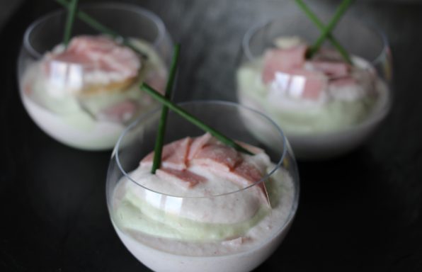 Tiramisu salé avocat jambon Terres de Breizh