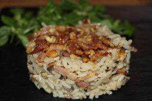 Risotto aux allumettes et noix