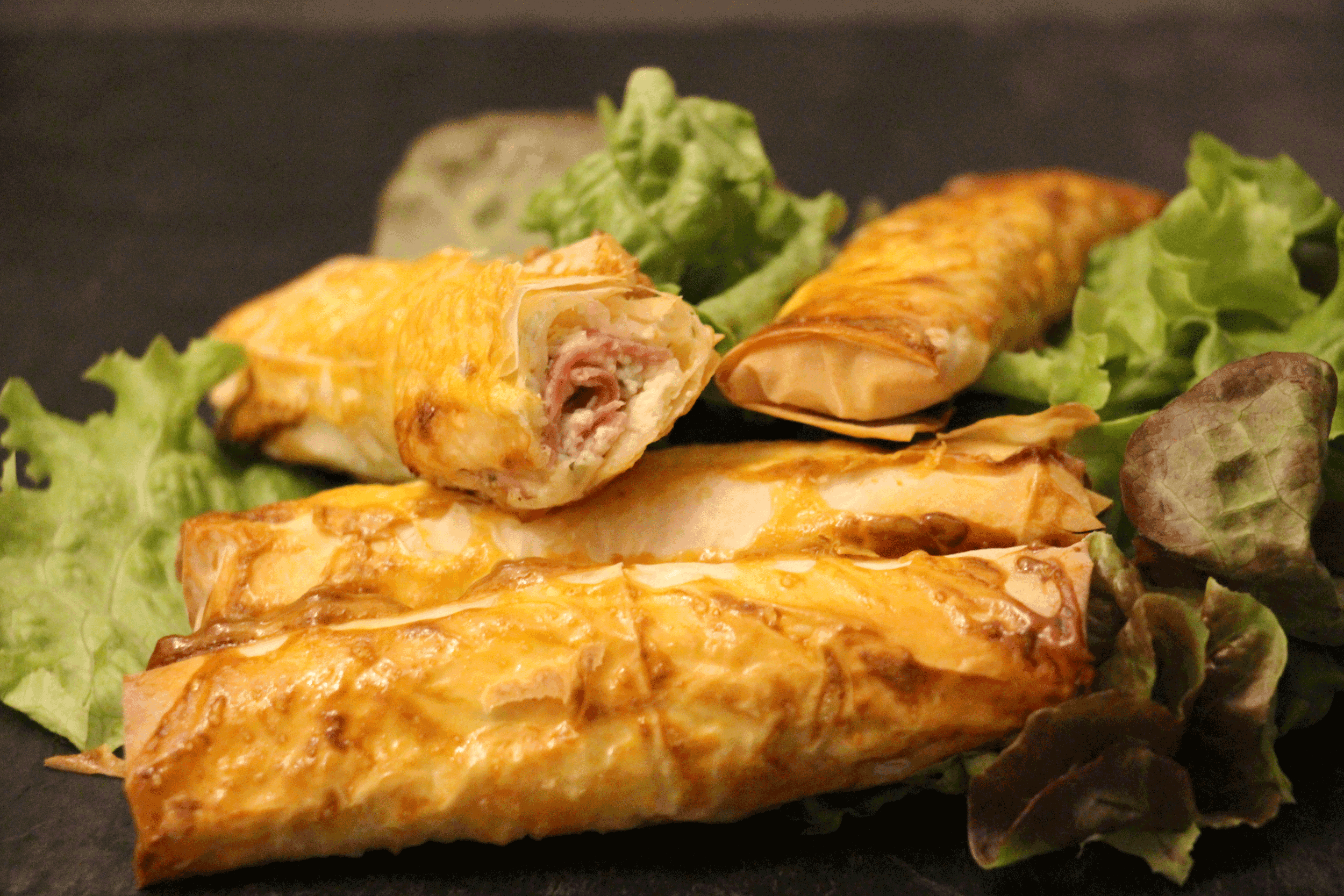 Cigarettes au jambon et fromage