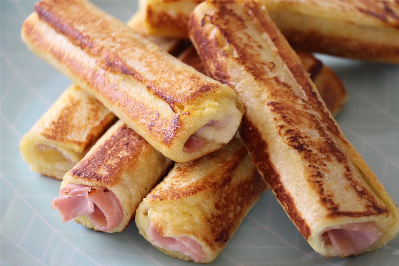 Pain perdu roulé au jambon et comté